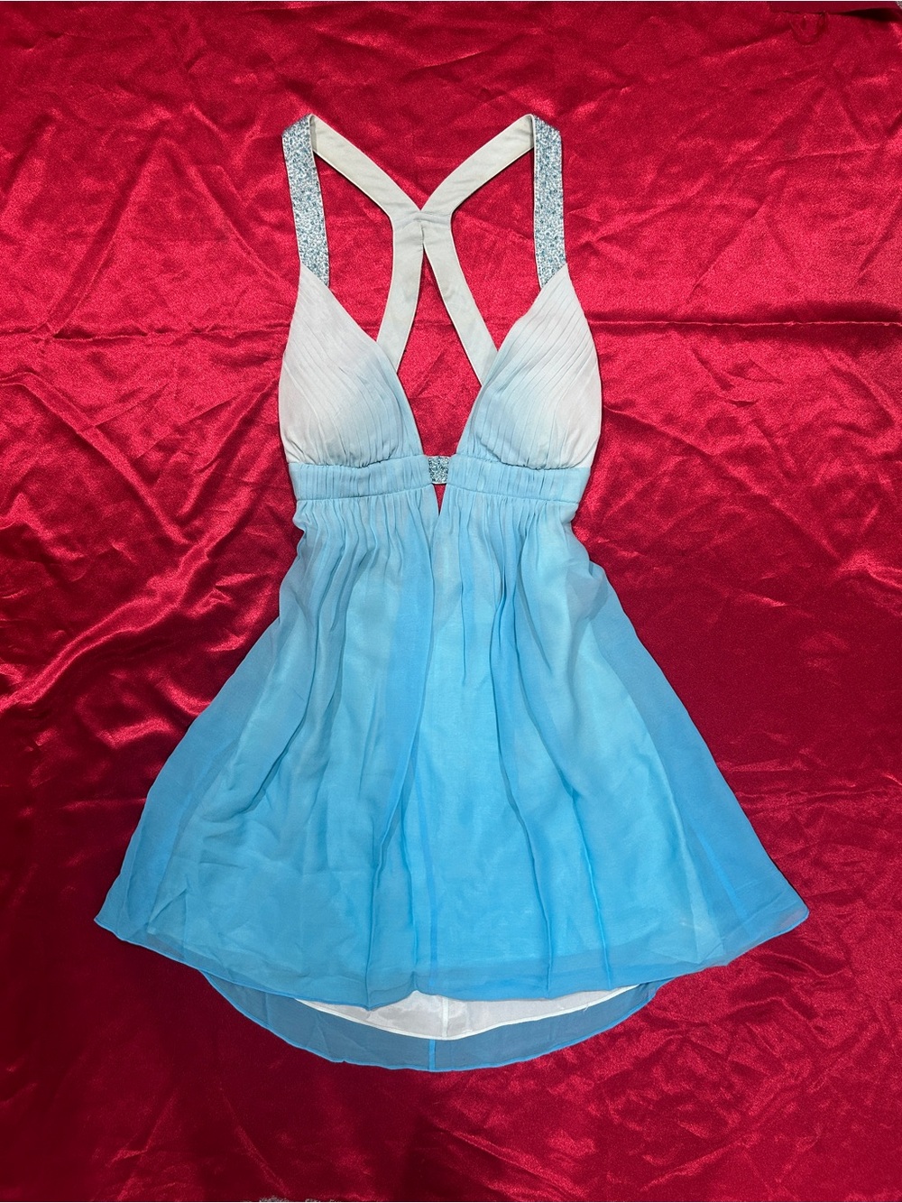 Y2K Aidan matrix beaded silk mini dress size 10